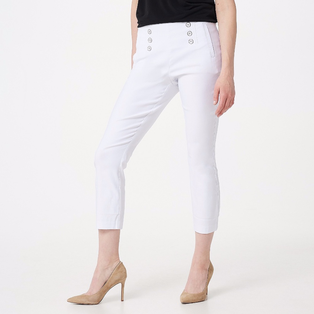 Susan Graver Smooth Stretch Pull-On Crop Pants
